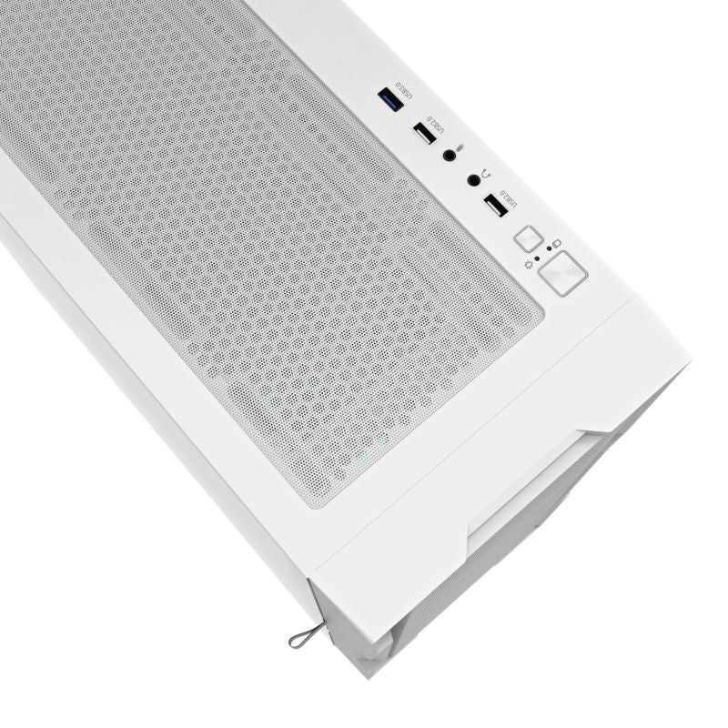 Aigo DarkFlash DK431 Glass ATX Mid Tower Gaming Case - White (With 4*ARGB Fans) - Image 4
