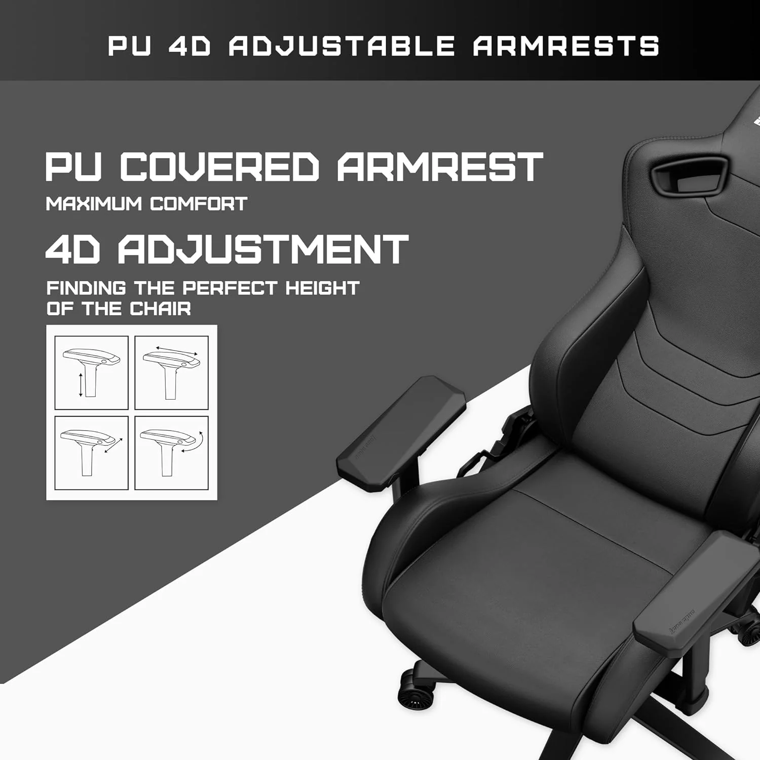 Andaseat Kaiser Frontier Gaming Chair XL - Black - Image 13