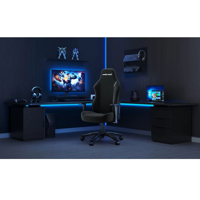 Andaseat Luna Series Gaming Chair Large - Black Fabric - Image 3