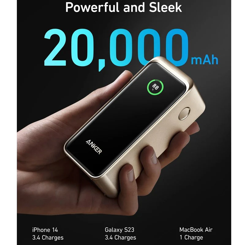 Anker Prime 20,000mAh Power Bank (200W) Series 7, Golden - Image 3