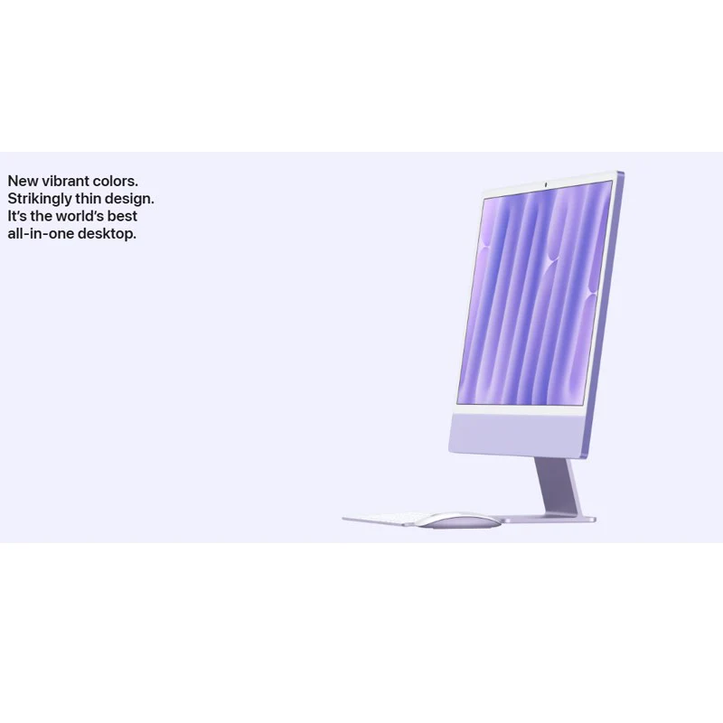 Apple iMac 24" Nano-Texture 4.5K Display: Apple M4 Chip with 10‑Core CPU and 10‑Core GPU, 16 GB, 256 GB SSD - Silver - Image 8