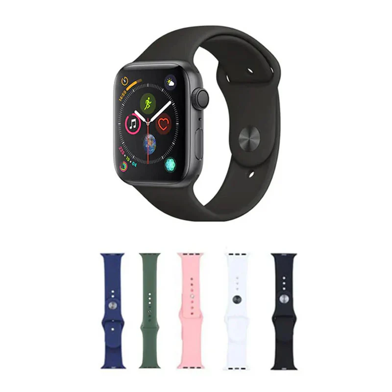 Apple Watch Silicon Sports Band for 45MM / 49MM Apple Watch (Pack Of 5)