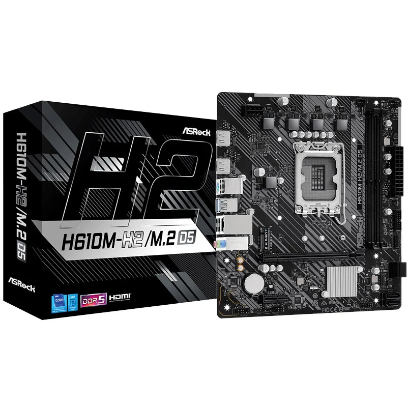 ASRock H610M-H2/M.2 D5 LGA1700 Micro ATX Gaming Motherboard