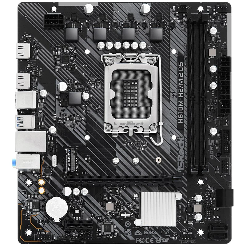 ASRock H610M-H2/M.2 D5 LGA1700 Micro ATX Gaming Motherboard - Image 2