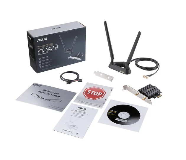 Asus AX3000 Dual Band PCI-E WiFi 6 (802.11ax) Adapter with 2 External Antennas - Image 4