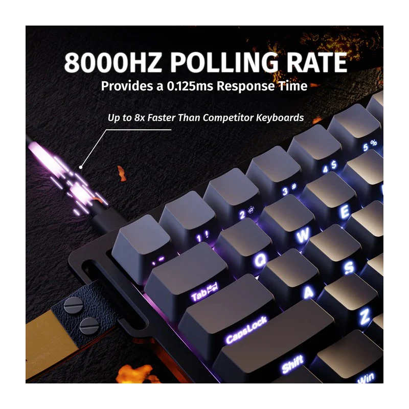 ATTACK SHARK X68 HE 60% Wired 8KHz Rapid Trigger Keyboard Magnetic Switch - Moon Light Black Gradient - Image 5