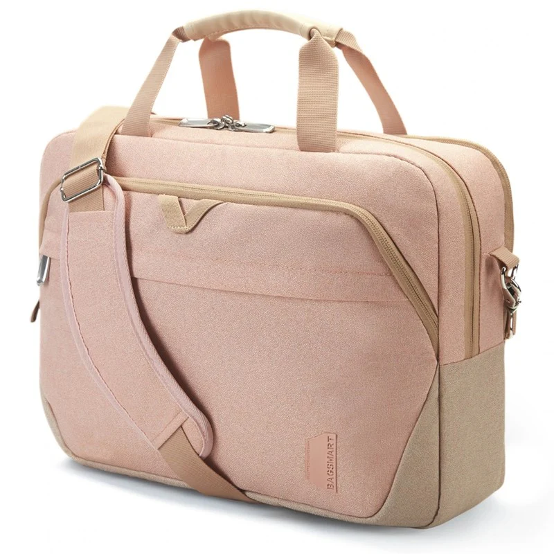 Bagsmart 15.6 Inch Briefcase Lockable Computer Bag - Pink