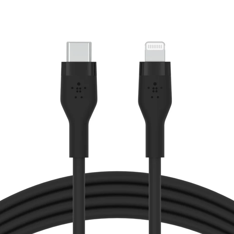 Belkin Soft Silicone Lightning To Type-C Cable, 1 Meter, Black - Image 2
