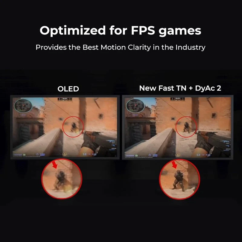 BenQ ZOWIE XL2586X+ 24" FHD Fast TN, 600Hz HDMI 2.1 DyAc 2 Esports Gaming Monitor - Black - Image 3