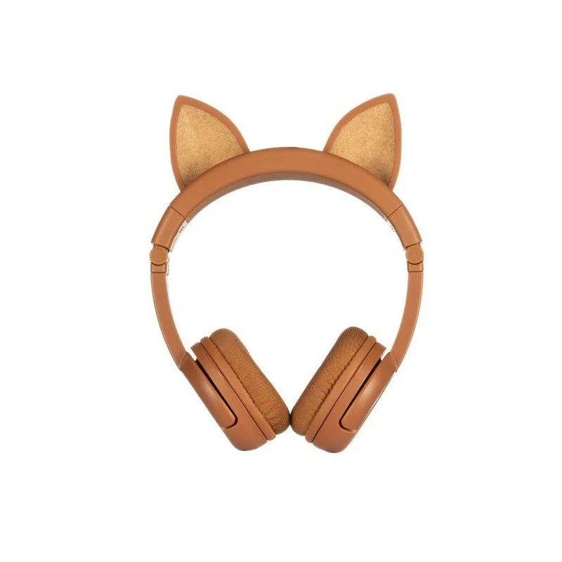 BuddyPhones PlayEars Plus, Ear Foldable Bluetooth Kids Headphones with Microphone, SafeAudio Volume-Limiting 75/85/94dB, Works Wired or Wireless, for iPhone/iPad/Tablet/PC - Fox - Image 3