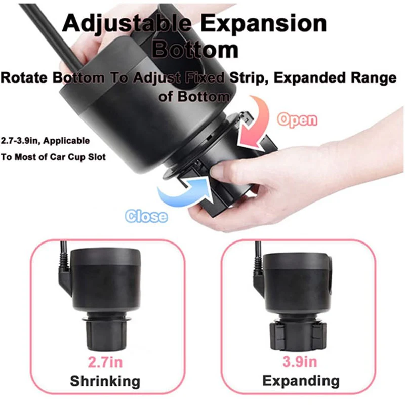 Car Cup Holder Expander with Lazy Stand For Mobile Holder - Image 6