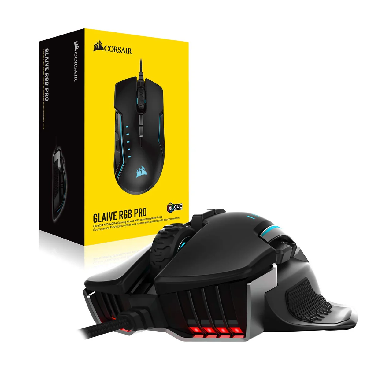 Corsair GLAIVE RGB PRO, Aluminium, Optical 18000 DPI Gaming Mouse - Image 9