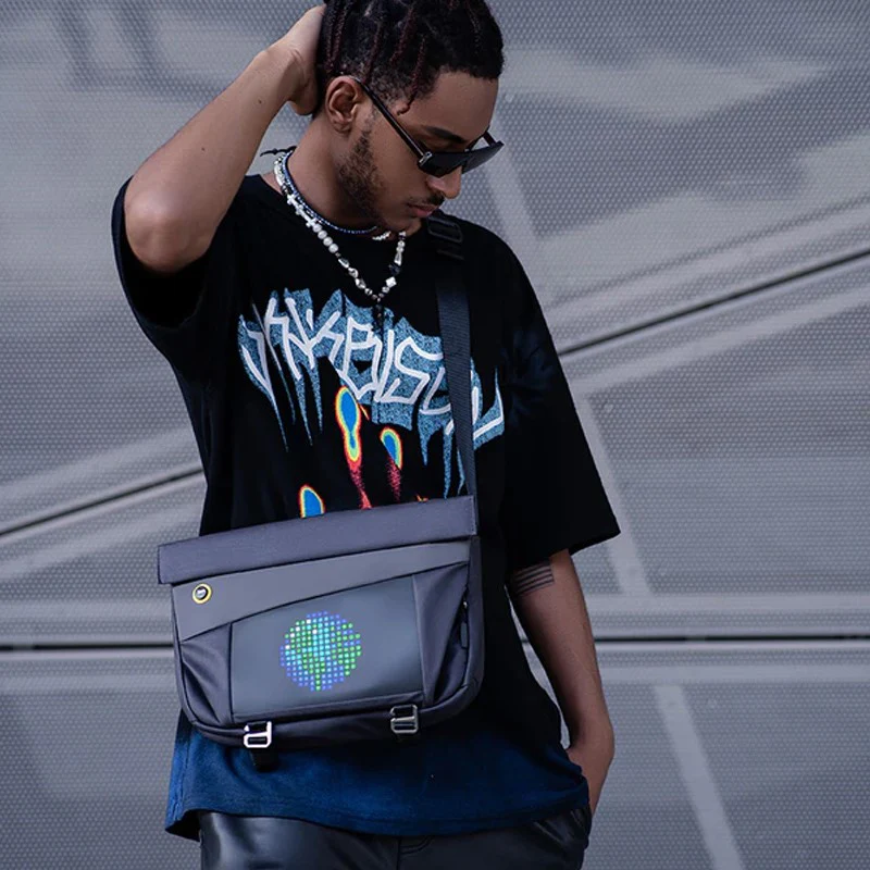 Divoom Pixel Sling Bag-V With LED Customizable Animation Screen And App Control - Black - Image 3