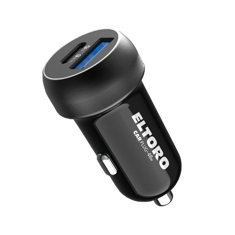 Eltoro Car Plug+  48W PD3 QC, Black - Image 2