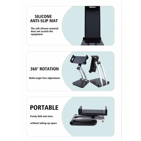 Foldable Universal Multi Angle Adjustable iPad and Tablets Stand For UpTo 9.7 inch - Image 2