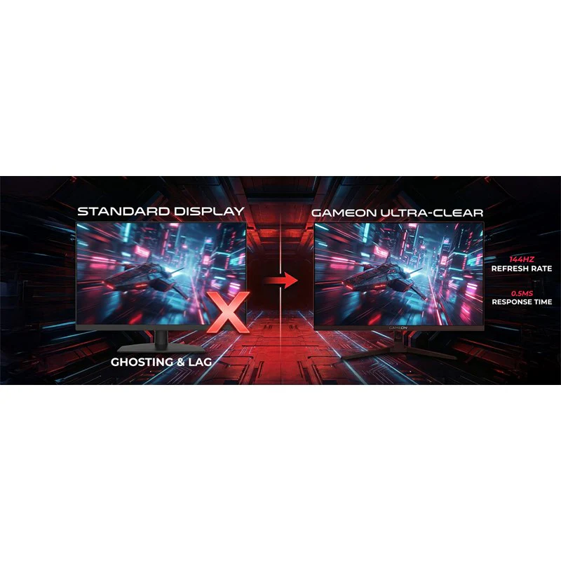 GAMEON GOES27FHD144IPS Essential Series 27" FHD, 144Hz, MPRT 0.5ms, HDMI 2.1, Fast IPS Gaming Monitor (Supports PS5) - Black - Image 3