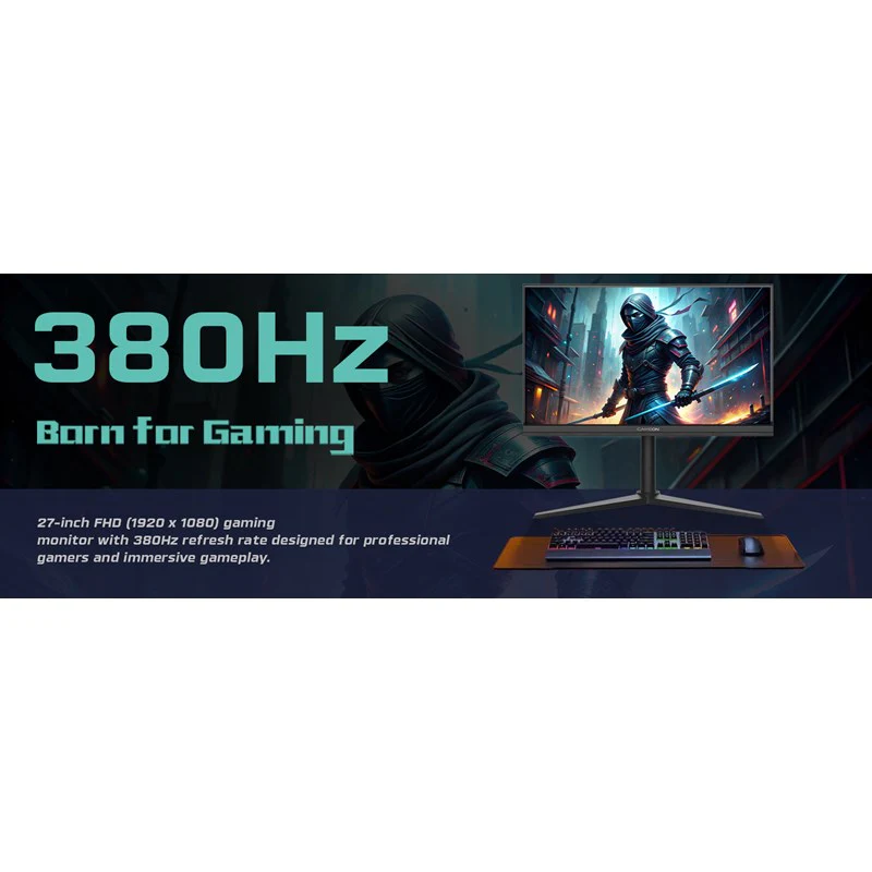 GAMEON GOMP27FHD380IPS Midnight Pro Series 27" FHD, 380 Hz, MPRT 0.5 ms, HDMI 2.1, Fast IPS Gaming Monitor (Support PS5) - Black - Image 4
