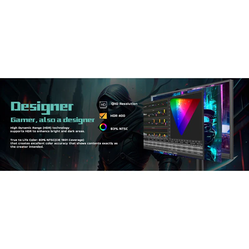 GAMEON GOMP27FHD380IPS Midnight Pro Series 27" FHD, 380 Hz, MPRT 0.5 ms, HDMI 2.1, Fast IPS Gaming Monitor (Support PS5) - Black - Image 6