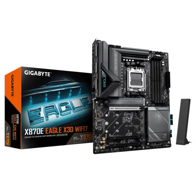 GIGABYTE X870E Eagle X WIFI7 AMD AM5 ATX Gaming Motherboard - Black