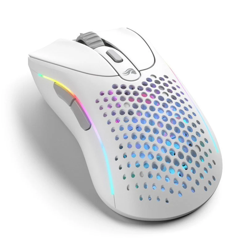 Glorious Model DV2 Wireless RGB Gaming Mouse - Matte White - Open Box - Image 3