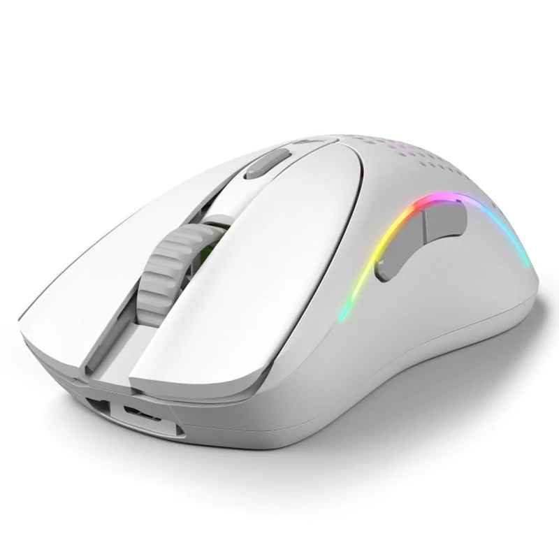 Glorious Model DV2 Wireless RGB Gaming Mouse - Matte White - Open Box - Image 4