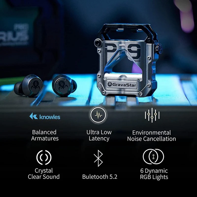 GravaStar P9 Sirius Pro TWS Earbuds, War Damaged Version - Grey - Image 2