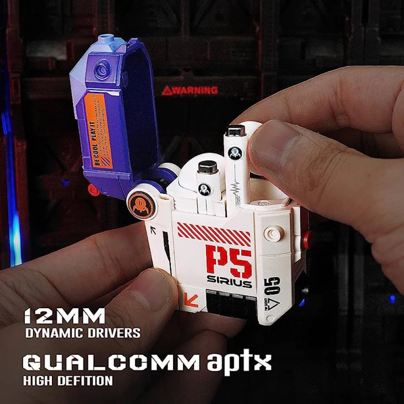 GravaStar Sirius P5 TWS Earbuds, Defense Mecha - Blue - Image 3