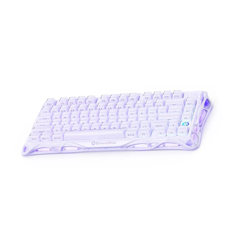 GravStar Mercury V75 75% Hall Effect Magnetic Switch Gaming Keyboard - Lavender Purple