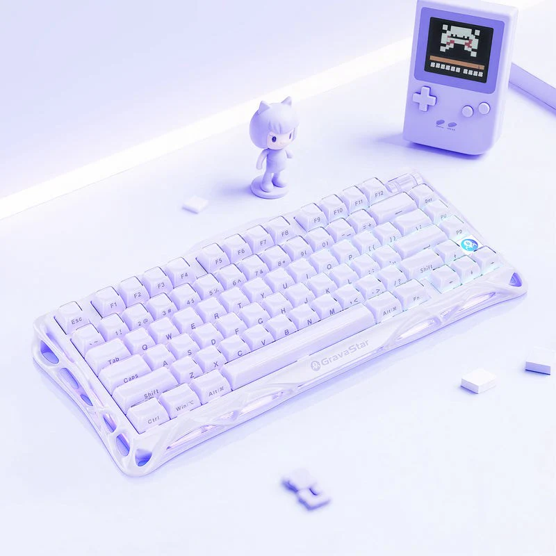 GravStar Mercury V75 75% Hall Effect Magnetic Switch Gaming Keyboard - Lavender Purple - Image 4