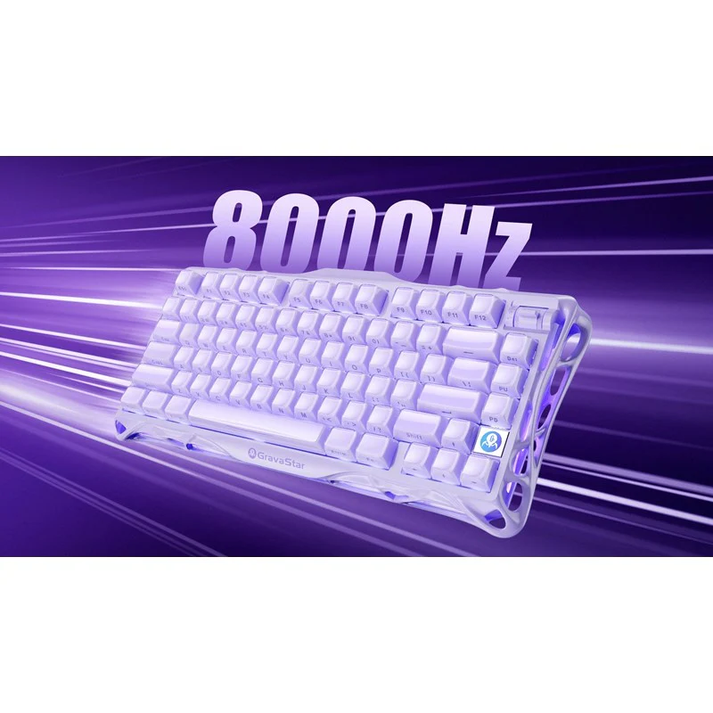 GravStar Mercury V75 75% Hall Effect Magnetic Switch Gaming Keyboard - Lavender Purple - Image 5