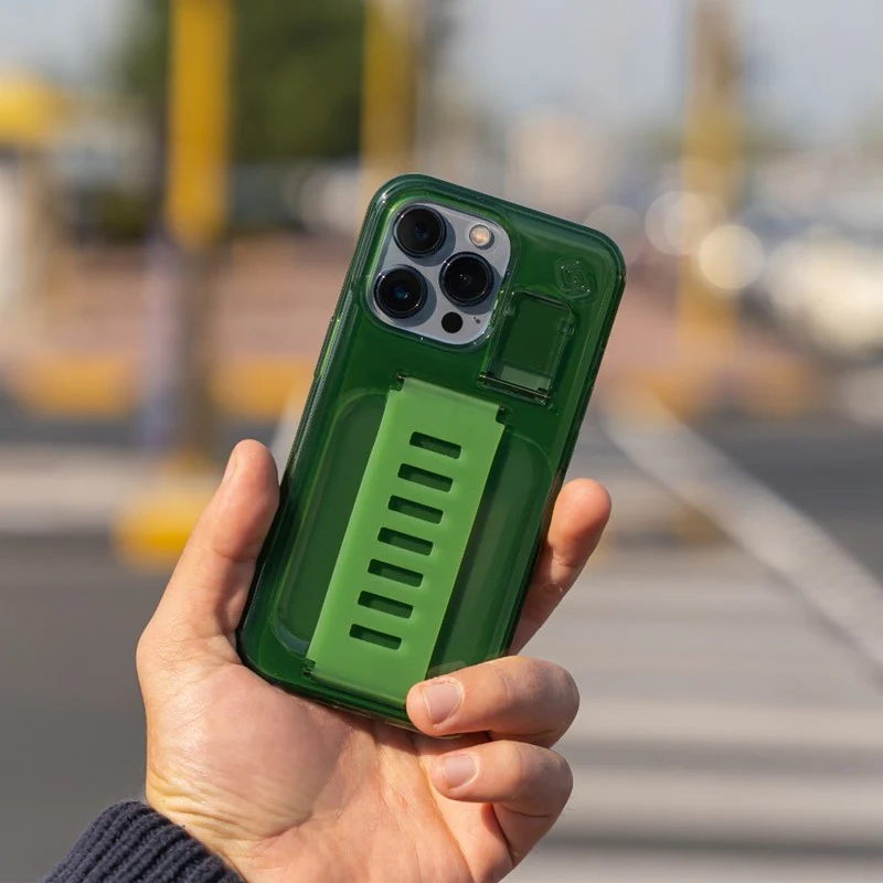 Grip2u Boost Case with Kickstand for iPhone 13 Pro (Olive) - Image 2