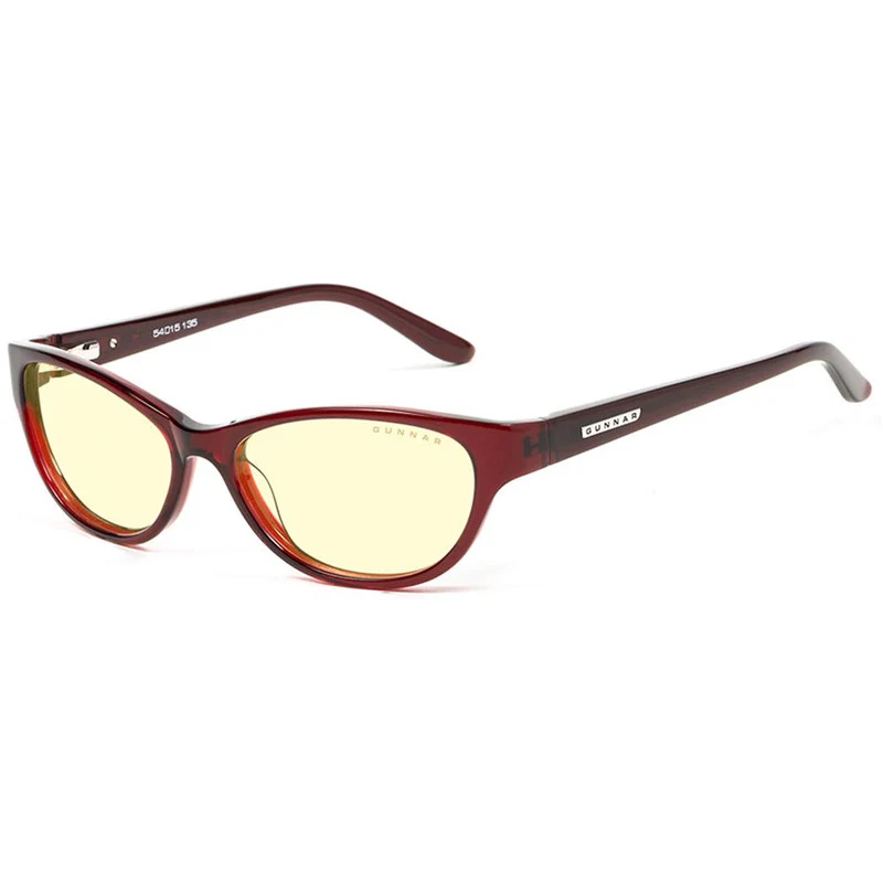 Gunnar Jewel Gaming Glasses (Maroon Frame, Amber Lens Tint)
