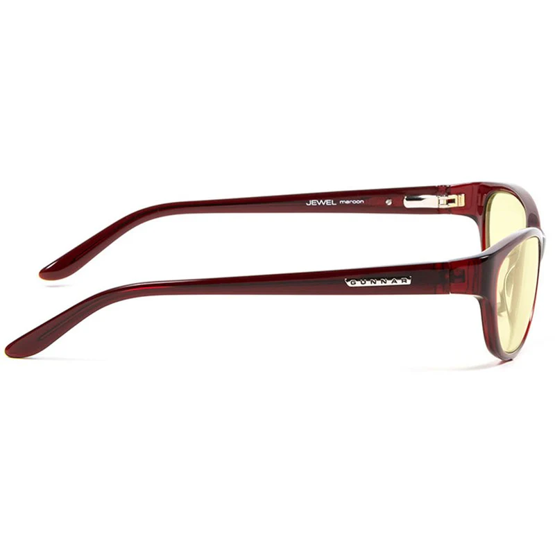Gunnar Jewel Gaming Glasses (Maroon Frame, Amber Lens Tint) - Image 3
