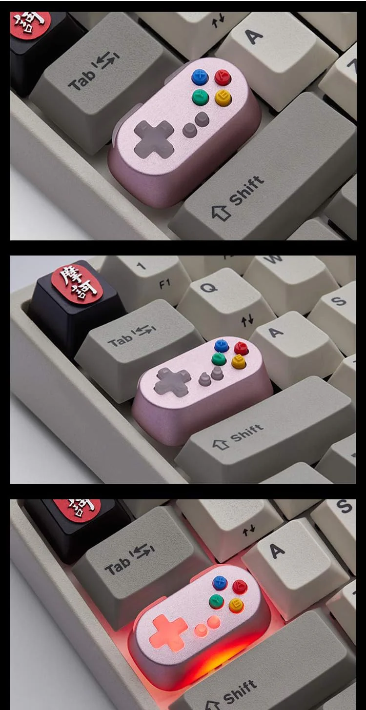 HolyOops Customized 3D Gamepad Controller CAPSLOCK Aluminium Cherry MX Keycap - Image 12