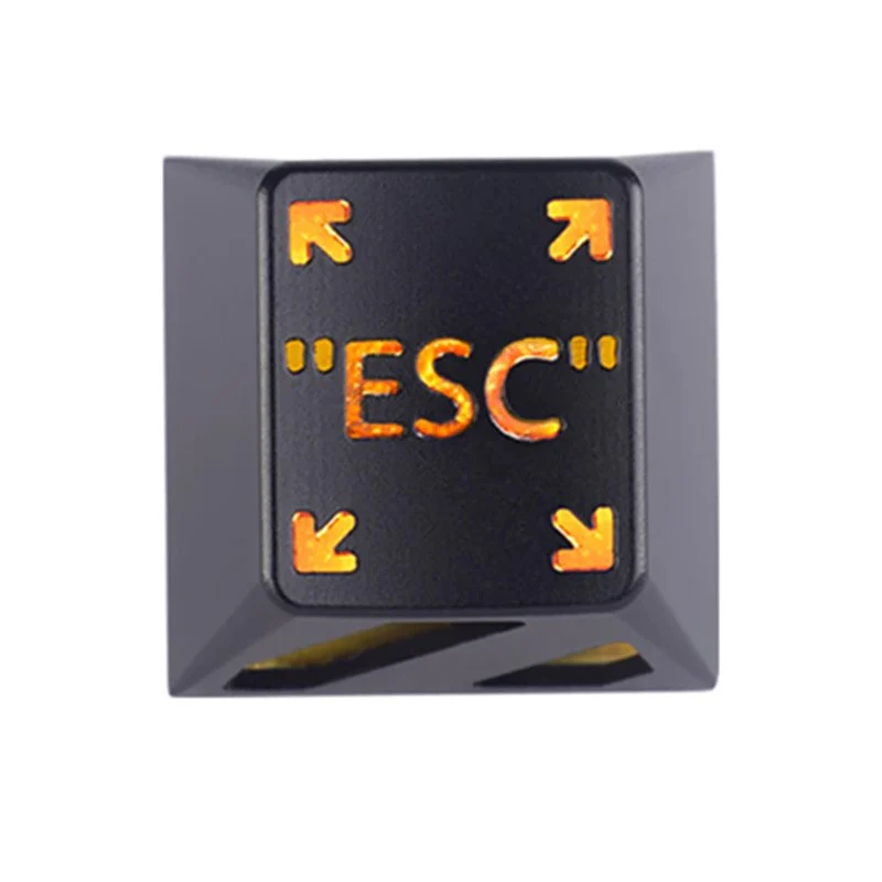 HolyOops Customized Metal Translucent ESC Cherry MX Keycap With CNC Engraving (1u Size)