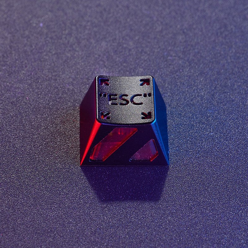 HolyOops Customized Metal Translucent ESC Cherry MX Keycap With CNC Engraving (1u Size) - Image 3