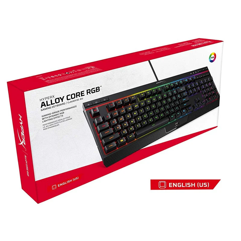 HyperX Alloy Core Wired RGB Membrane Gaming Keyboard (US Layout) - Black - Image 6