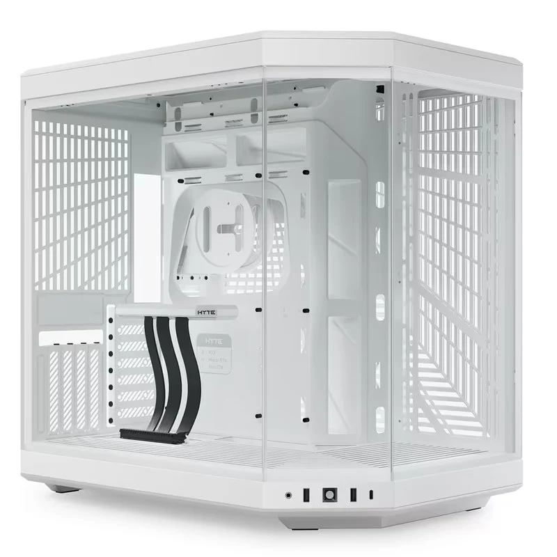 HYTE Y70 E-ATX Mid Tower Gaming Case - Snow White