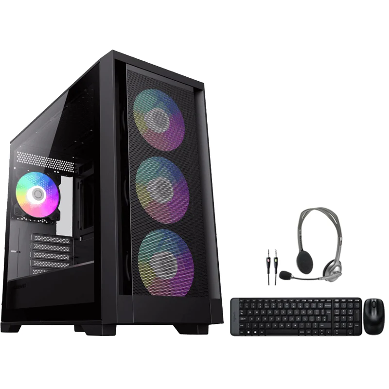 i5 PC, i5-11400, GTX 1050 Ti 4GB, Windows 11 Pro PC for Students with Logitech Bundle