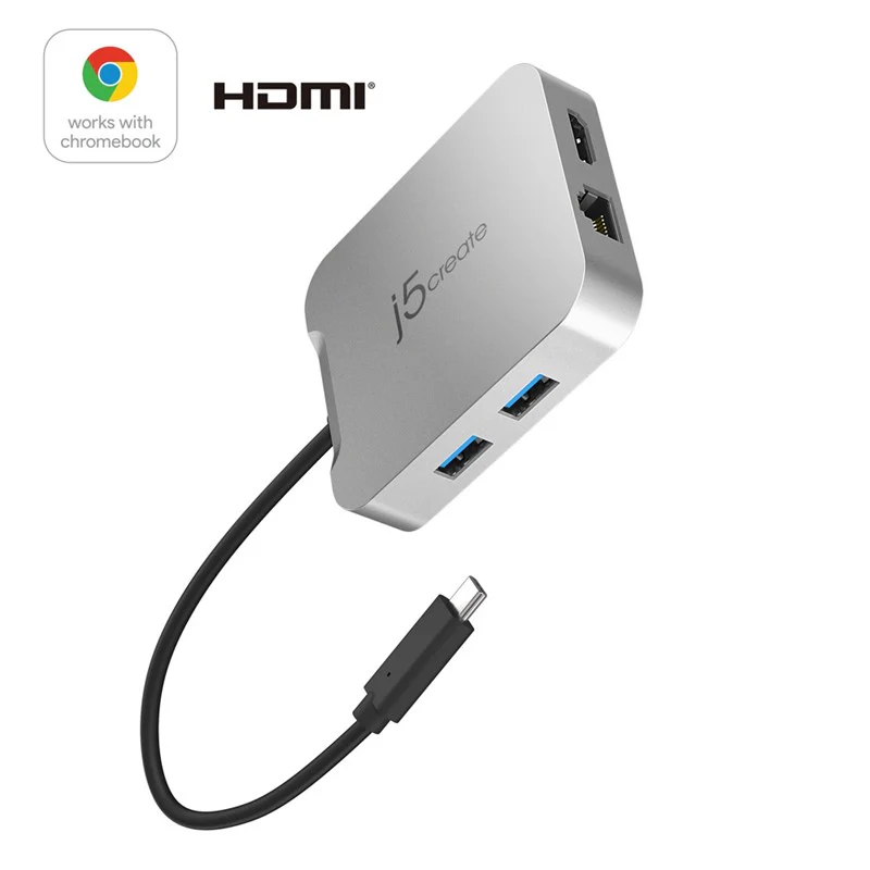 j5create JCD391 4K60 Elite USB-C PD Multi-Port Adapter - Silver - Image 2