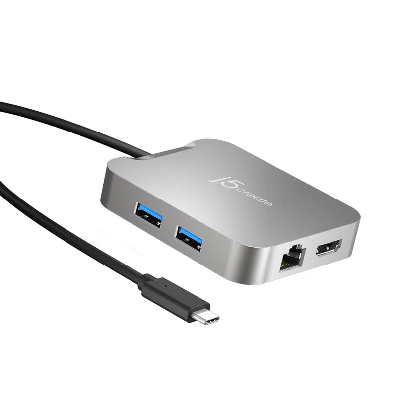 j5create JCD391 4K60 Elite USB-C PD Multi-Port Adapter - Silver - Image 3