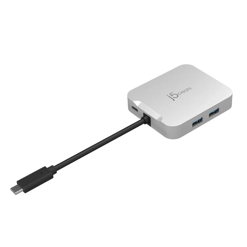 j5create JCD391 4K60 Elite USB-C PD Multi-Port Adapter - Silver - Image 4