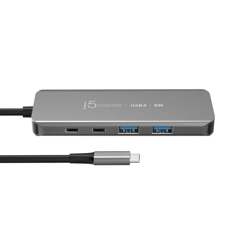 j5create JCH453 USB4 8K60 Slim Hub, Space Grey - Image 4