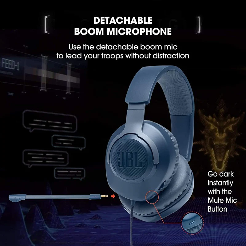 JBL Quantum 100 by Harman, Wired Over Ear Gaming Headphones with Detachable Mic for PC, Mobile, Laptop, PS4, Xbox, Nintendo Switch, VR - Image 12