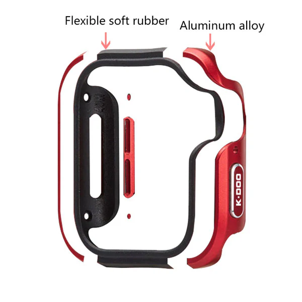 K-Doo DEFENDER Series Aluminium Bumber Case For Apple Watch 44 MM - Image 3