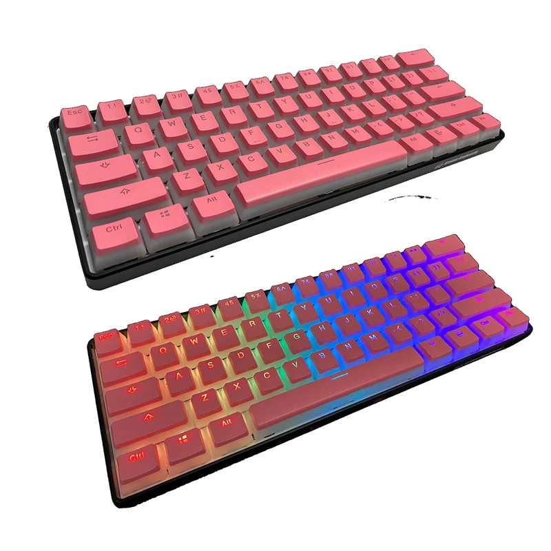 Kraken Pink Pudding Keycap Set (ISO Keys included)