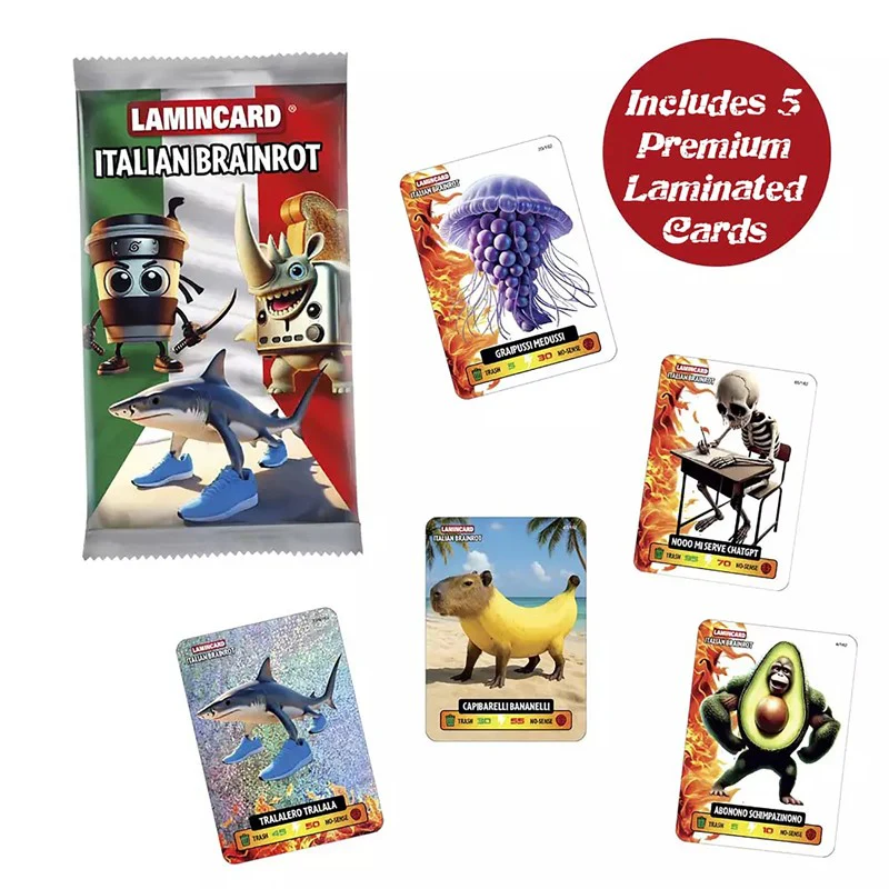 Lamincard Italian Brainrot Collectable Cards Pack - Assorted - Image 2