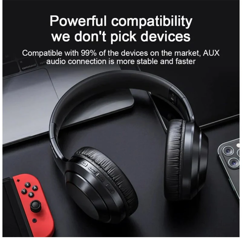 Lenovo Thinkplus TH10 Overhead Stereo Wireless Headphone - Black - Image 3