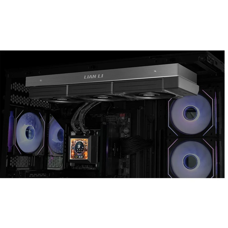 LIAN LI Hydro-Shift LCD 360 TL Liquid CPU Cooler - Black - Image 6