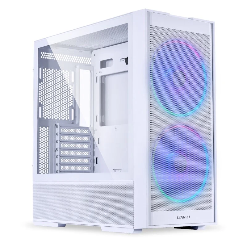 LIAN LI LANCOOL 206 ATX Mid Tower Gaming PC Case (2 ARGB Fans Included) - White - Image 3
